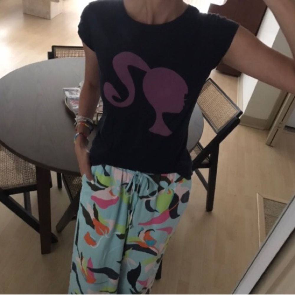 Vintage Barbie Nostalgic Collection Black Pink Short Sleeve Tee